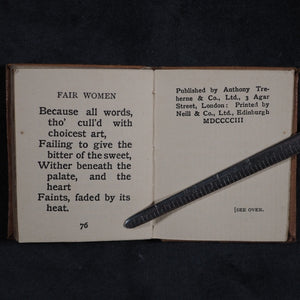 Tennyson, Alfred Lord. Dream of Fair Women. Treherne , Anthony & Co. Ltd. 3 Agar Street. W.C. London. 1903.