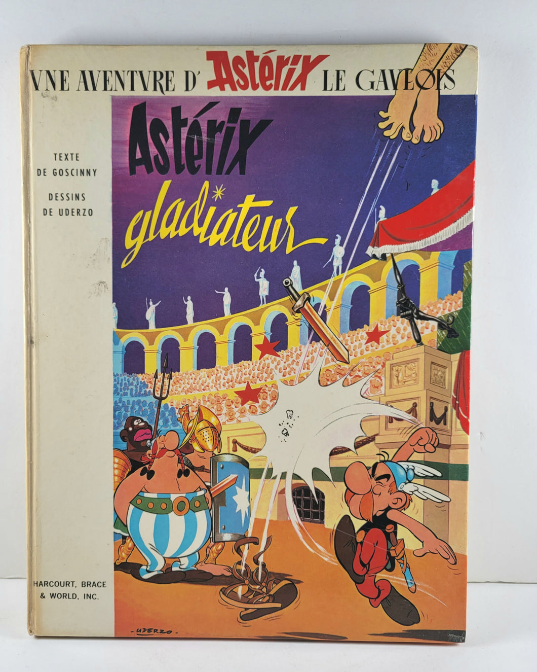 Astérix Gladiateur. Goscinny [René]. Uderzo [Albert]. Harcourt, Brace and World Inc. New York. 1968