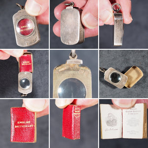 Smallest English Dictionary in the World. Comprising: besides the ordinary & newest words in the language, short explanations of a large number of scientific, philosophical, literary & technical terms. Bryce, David & Son. Glasgow. 1893. SILVER LOCKET