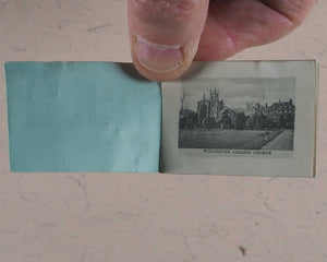 16 Collotype Views of Winchester. Valentine & Sons Ltd. Dundee. 1909. >>original printed miniature mail bag & book<<
