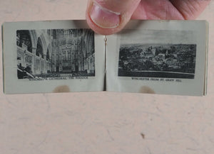 16 Collotype Views of Winchester. Valentine & Sons Ltd. Dundee. 1909. >>original printed miniature mail bag & book<<