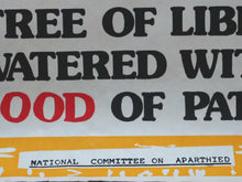 Load image into Gallery viewer, Soweto Massacre  [Anti-Apartheid poster]. National Committee on Apartheid. [Circa 1977].&gt;&gt;Shocking unrecorded political silk-screen poster&lt;&lt;
