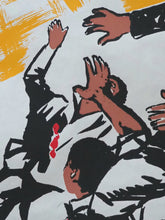 Load image into Gallery viewer, Soweto Massacre  [Anti-Apartheid poster]. National Committee on Apartheid. [Circa 1977].&gt;&gt;Shocking unrecorded political silk-screen poster&lt;&lt;
