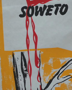 Soweto Massacre  [Anti-Apartheid poster]. National Committee on Apartheid. [Circa 1977].>>Shocking unrecorded political silk-screen poster<<