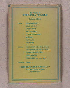 Virginia Woolf. Collected works of Virginia Woolf - every first Uniform Edition,  in original dust-jackets. Hogarth Press. 52 Tavistock Square. London.  1929-1950.