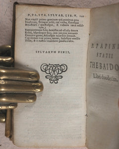 Pub. Papinius Statius. Denuo ac Serio emendatus. Guiljelmum Ianss: Caesium. [Amsterdam].>>Dramatic and significant classical poetry in miniature<< 1624.