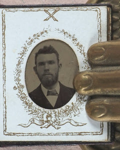 [Miniature Tintype Portrait Album]. 1880 [?]. >>Phantasmic miniature tintype album<<