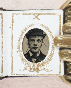 [Miniature Tintype Portrait Album]. 1880 [?]. >>Phantasmic miniature tintype album<<