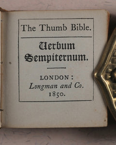 Thumb Bible. Verbum Sempiternum. Longman and co. London. 1850.