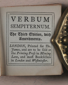 Thumb Bible. Verbum Sempiternum. Longman and co. London. 1851.