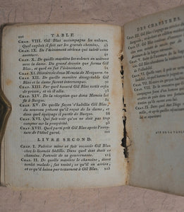 Le Sage, Alain René. Histoire de Gil Blas de Santillane. Fournier Fils. Rue des Rats. No. 3, près celle Galande. Paris 1804.