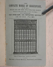 Load image into Gallery viewer, Miniature Library of The Poets. [in Oak Case with rolling tambour front shutter] Works of Shakespeare, and Poems of Burns, Byron, Longfellow, Milton, Scott, Sheridan &amp; Goldsmith. Kent &amp; Co., W. Paternoster Row, London. 1884-90
