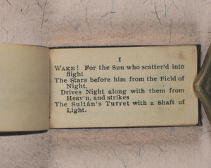 Omar Khayyam. Rubaiyat of Omar Khayyam. Miniature Publishing Co. St. Louis, MO [Missouri]. 1910.