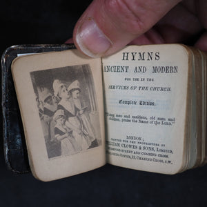 Hymns, Ancient & Modern for use in the Services of the Church. Complete edition. Clowes & Sons Limited, William. Stamford St. and Great Windmill St. Publishing Office 23, Cockspur St. London. [1900]. Silver plaque.