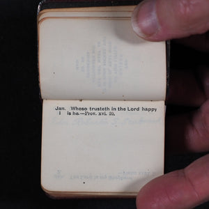 Thumb Birthday Text Book of short verses from the bible. Bryce, David & Son Glasgow. 1894.