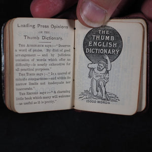 Thumb Birthday Text Book of short verses from the bible. Bryce, David & Son Glasgow. 1894.