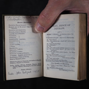 Shakespeare, William. Pocket Portrait Shakespeare. Complete with glossary. Bryce, David & Sons. Glasgow. Circa 1899.