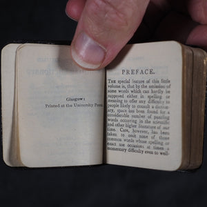 Bryce's Thumb English Dictionary. Bryce, David & Son. Glasgow. Circa 1888. In ' Midgets' slipcase.