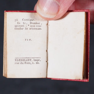 Petit Paroissien de la Jeunesse. Marcilly. Rue St. Jacques, 10. Paris. Circa 1840. Original slipcase, magnifying glass and case.