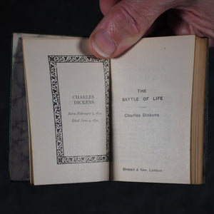 Dickens, Charles Christmas Stories. Birdsall & Sons [Northampton]. Circa 1908. Complete five volume set on original oak book display.