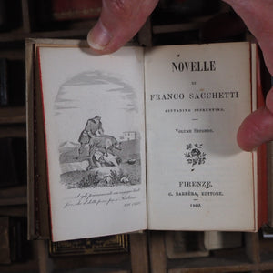 Novelle>>MINIATURE BOOKS WITH OCCULT ASSOCIATION<< Sacchetti, Franco. Publication Date: 1860 CONDITION: VERY GOOD