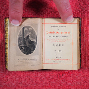 Petites Visites Au Saint-Sacrement Et A La Sainte Vierge. >>FINE MINIATURE BINDING<< Publication Date: 1890 CONDITION: NEAR FINE