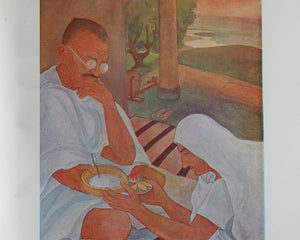 Mahatma Gandhi. Sketches in Pen Pencil and Brush by Desai, Kanu. With an essay by Harry Verrier Holman ELWIN. Published by London, The Golden Vista Press, 1932.