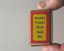 Load image into Gallery viewer, World&#39;s Tiniest Tarot Card Set. Complete Deck of 78 Cards. Merrimack Publishing Corp. 85 Fifth Ave.N.Y.10003. No.1960S. Printed in Hong Kong. [1968/9]
