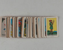 Load image into Gallery viewer, World&#39;s Tiniest Tarot Card Set. Complete Deck of 78 Cards. Merrimack Publishing Corp. 85 Fifth Ave.N.Y.10003. No.1960S. Printed in Hong Kong. [1968/9]
