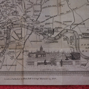 Stranger's Companion through London embellished with a new map beautifully engraved by Dowar. >>MINIATURE LONDON GUIDE AND MAP BOOK<< Bellchambers, Edmund. Publication Date: 1835 CONDITION: GOOD