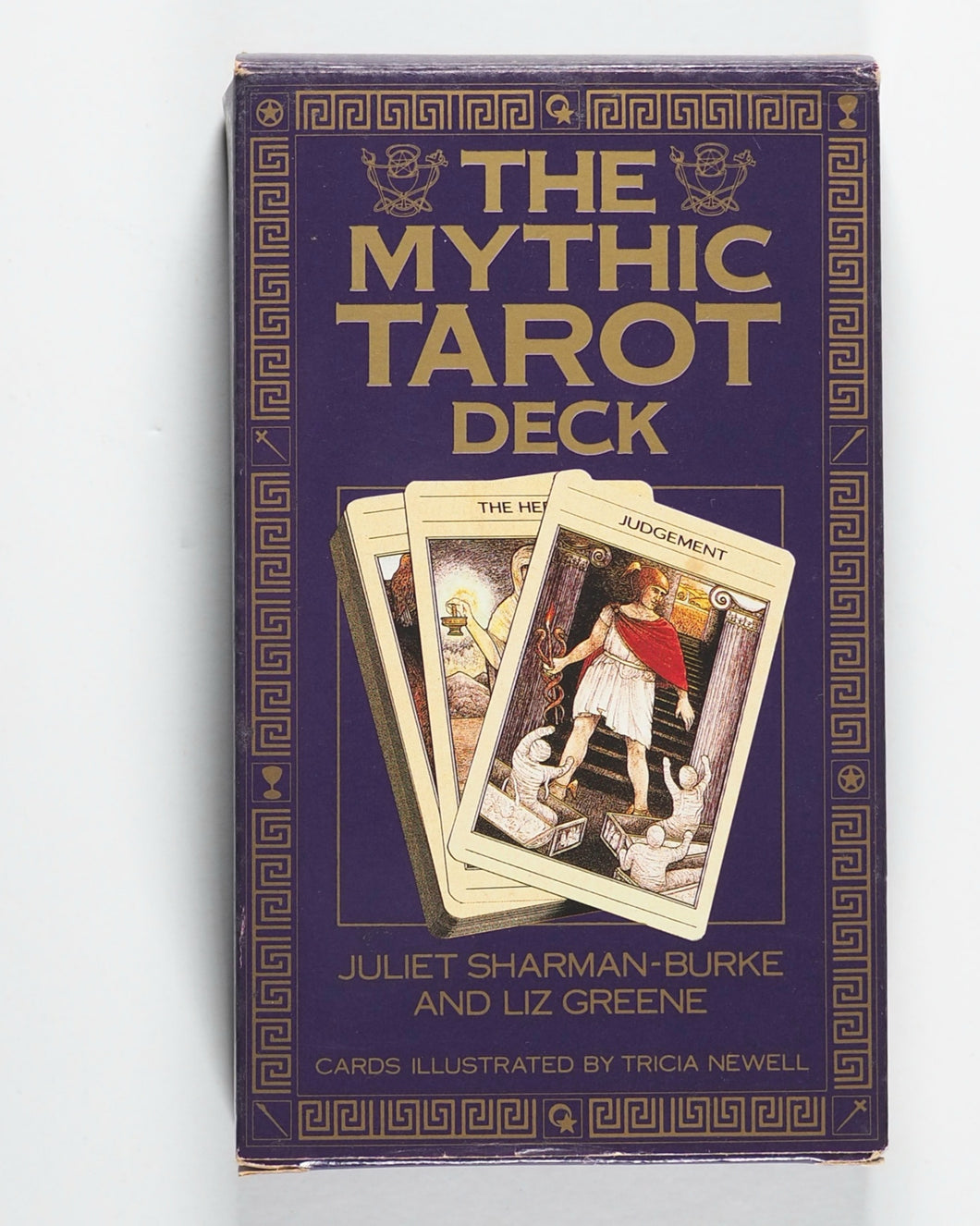 Mythic Tarot Deck. Juliet Sharman-Burke and Liz Greene. Artist, Tricia Newell. Rider. Eddison Sadd editions. 1989. ISBN 0712630023.