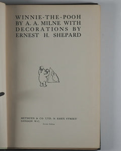 Winnie-the-Pooh. MILNE, A.A. Published by Methuen, 1926.