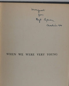 When We Were Very Young. A.A.Milne. Ernest H. Shepard. Methuen & Co. Ltd. 1924