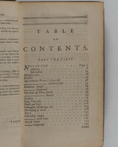 A Rational and Practical Treatise of Arithmetic (in two parts). William Cockin. For the Author. 1766 >>FIRST EDITION<<