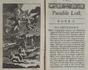 Paradise Lost. A Poem in Twelve Books. John Milton. Tenth Edition, Adorn'd with Sculptures. Printed for Jacob Tonson. 1719.