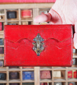 Georgian Almanack 1790-PROVENANCE NATHANIEL JARMAN- IN CONTEMPORARY RED LEATHER CASED POCKETBOOK.