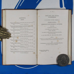 Statements of the number of criminal offenders committed to the different gaols in England and Wales. [London, England]. Eyre and Strahan, His Majesty's Printers.. 1816