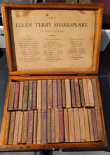 Load image into Gallery viewer, Oak Box containing the Ellen Terry Series of Shakespeare&#39;s works.
