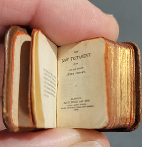 New Testament. c1896     Bound in brown polished leather with gilt edges