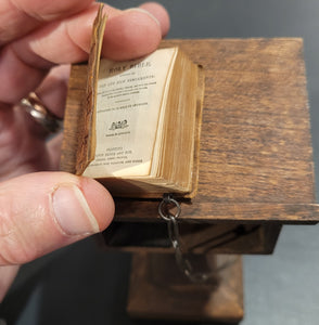 Chained Bible in Original Box (c. 1901)        The Holy Bible Containing the Old and New Testaments. Published by David Bryce and Son, Glasgow. 1901.