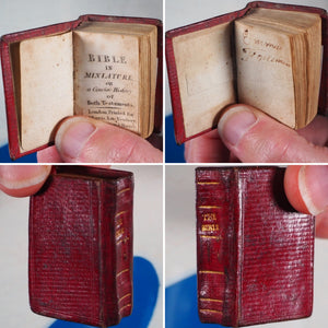 Bible in Miniature or a Concise History of both Testaments. John Harris. London. Circa 1806. >>HUGELY INFLUENTIAL RARE THUMB BIBLE<<