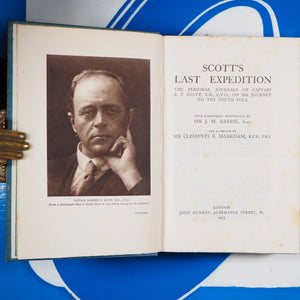 Scott's Last Expedition : The Personal Journals of Captain R F Scott on his Journey to the South Pole. Scott, R F; Barrie, Sir J M; Markham, Sir Clements R. Published by John Murray, 1923 Condition: Good. Hardcover