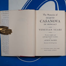 Load image into Gallery viewer, The memoirs of Jacques Casanova de Seingalt Author:	Giacomo Casanova; Arthur Machen Publisher:	New York : G.P. Putnam&#39;s Sons ; London : Elek Books, [1960]
