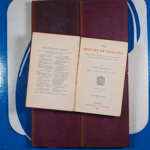 The History of England from the Accession of the James the Second to the Death of William the Third. With a Preface by Justin McCarthy. COMPLETE SET OF THE FINE PAPER EDITION MACAULAY. Published by Chatto & Windus. 1905 Hardcover