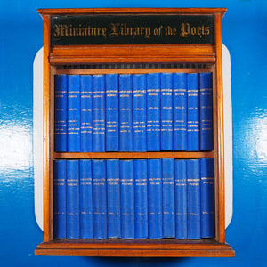 Miniature Library of The Poets. [in Oak Case with rolling tambour front shutter] Shakespeare, Burns, Milton, Longfellow, Wordsworth, Scott & Hood Publication Date: 1881