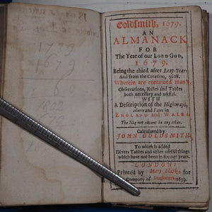 AN ALMANACK FOR The Year of our Lord God, 1679. John Goldsmith. Publication Date: 1679 Condition: Very Good.