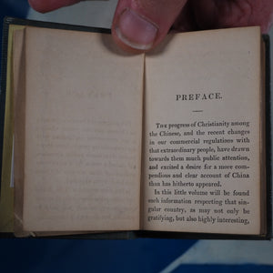 China & the English or, the character and manners of the Chinese. >> MINIATURE BOOK <<Abbott, Jacob [Principal of the Mount Vernon School, Boston, America]. Publication Date: 1836 CONDITION: VERY GOOD