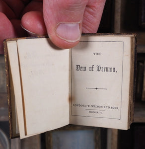 Dew of Hermon. >>FINE, RARE, MID VICTORIAN, MINIATURE BOOK<< Publication Date: 1853 CONDITION: VERY GOOD
