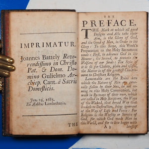 Week's Preparation toward a worthy receiving of the Lord's Supper after the Warning of the Church for the Celebration of the Holy Communion. Publication Date: 1739