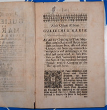 Load image into Gallery viewer, TAXING BEER, ALE &amp; OTHER LIQUORS TO PAY FOR 1ST GLOBAL WAR. ACTS - England and Wales]. London. Printed by Charles Bill and the Executrix of Thomas Newcomb deceas&#39;d, Printers to the King and Queens most Excellent Majesties. 1692, &#39;93, &#39;94, &#39;97.

